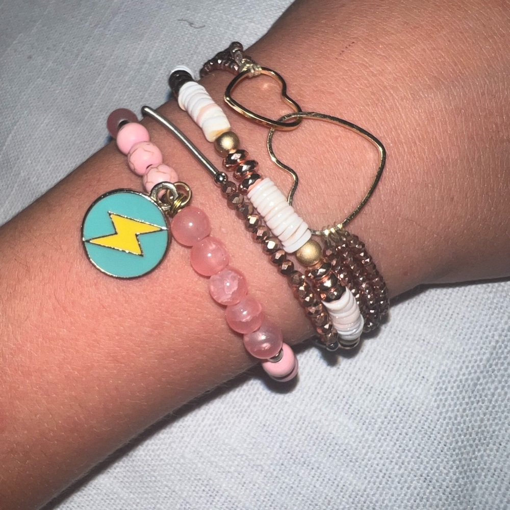 Pink and Gold Kids Ermish Bracelet Set